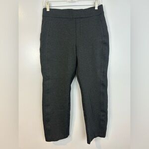 Spanx Grey Ponte High Waisted Straight Leg Cropped Ankle Pants Size Large